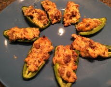 Zesty Low-Carb Jalapeno Peppers Stuffed With Sausage and Cheese